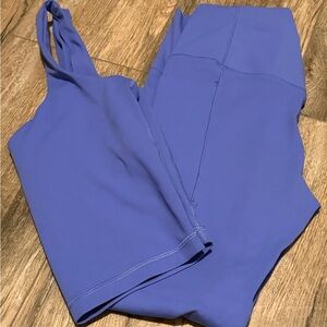 Avia Blue Athletic Tank and Legging Set